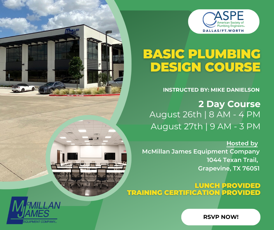 Basic Plumbing Design Course Invite